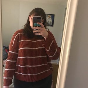 Abound Striped Orange Sweater